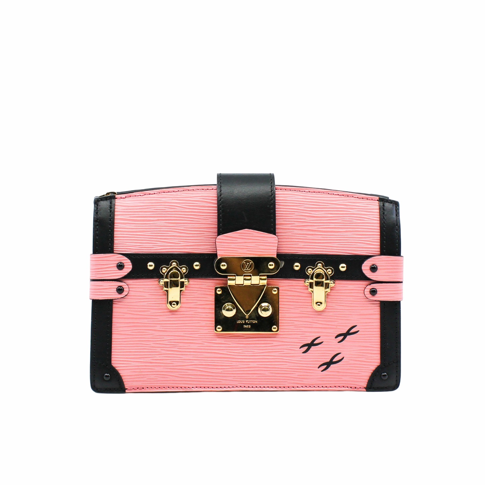 trunk clutch leather pink ghw – L'UXE LINK